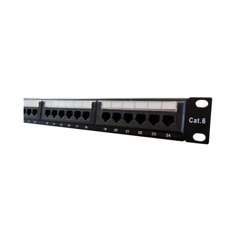 Patchera 24 Puertos CAT 6E para Rack