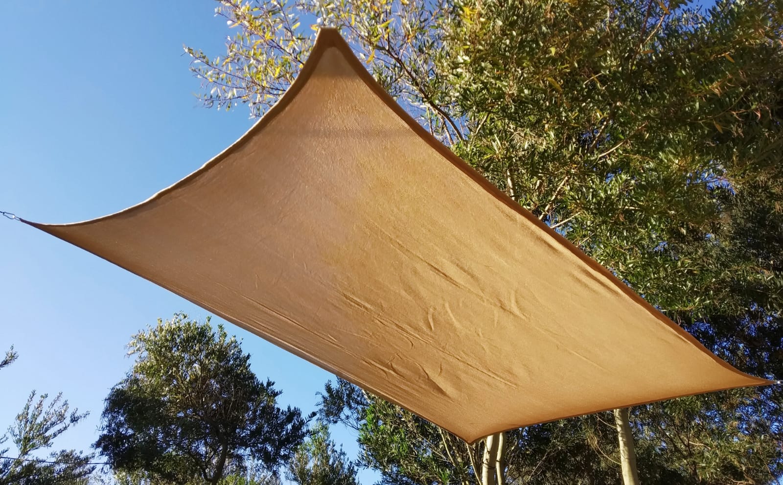 Toldo Vela p/ sombra viento y granizo c/ protección Uv -4*2