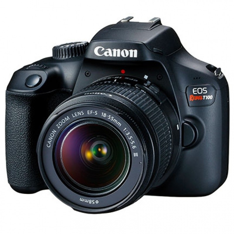 Camara Canon Eos Rebel T100 Full HD + Lente 18-55mm WiFi