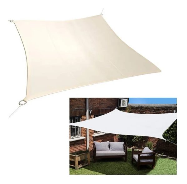 Malla Toldo Vela Alta Calidad 5 x 3 metros Uv 98% Blanco