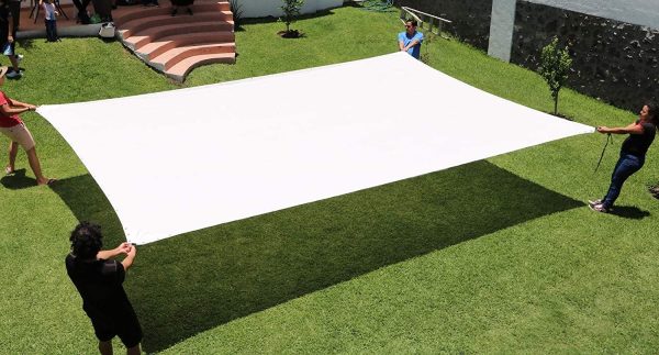 Malla Toldo Vela Alta Calidad 5 x 3 metros Uv 98% Blanco