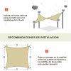 Malla Toldo Vela Alta Calidad 5 x 3 metros Uv 98% Verde