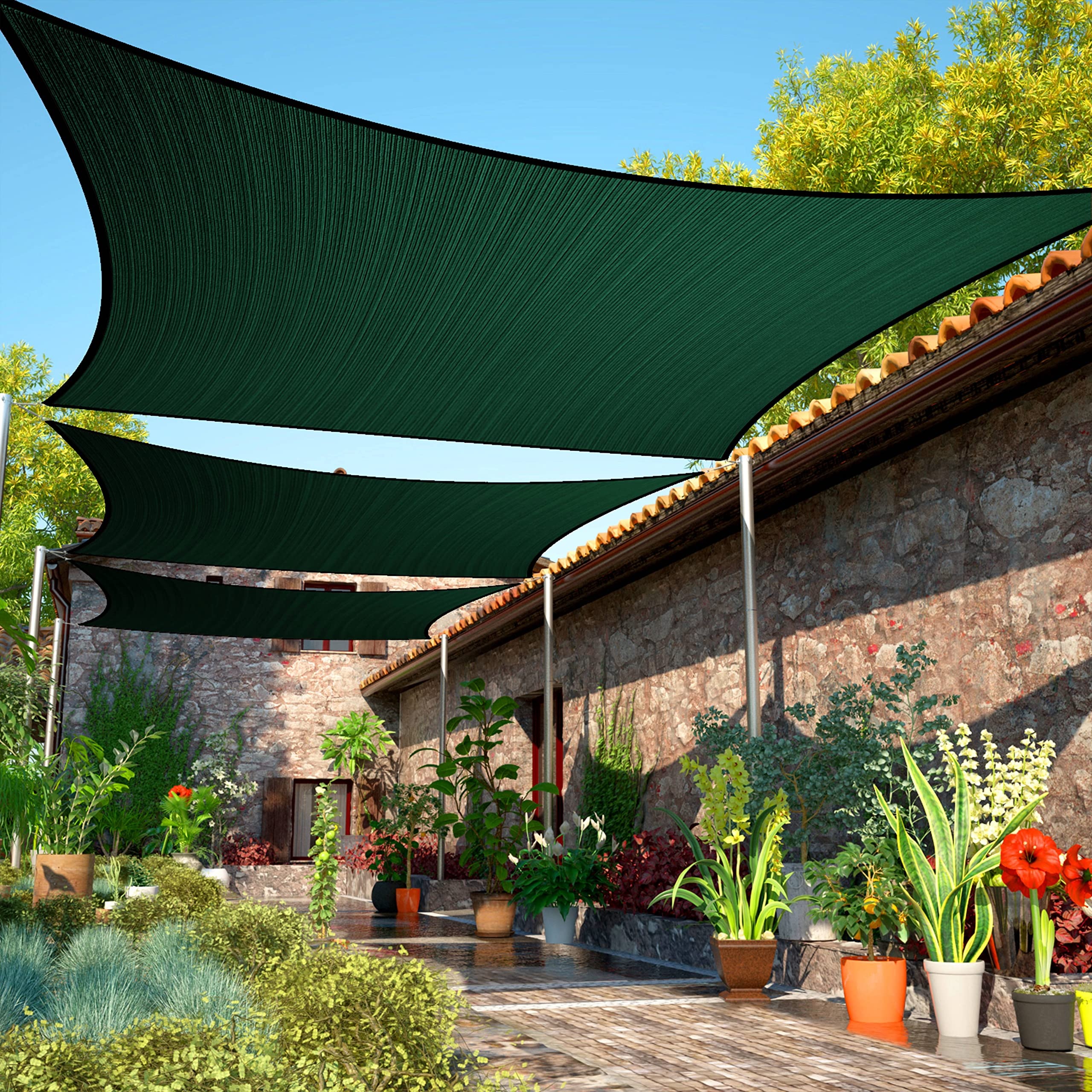 Malla Toldo Vela Alta Calidad 8 x 7 metros Uv 98% Verde Malla Toldo Vela Alta Calidad 8 x 7 metros Uv 98% Verde