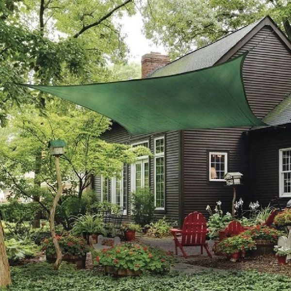 Malla Toldo Vela Alta Calidad 8 x 8 metros Uv 98% Verde
