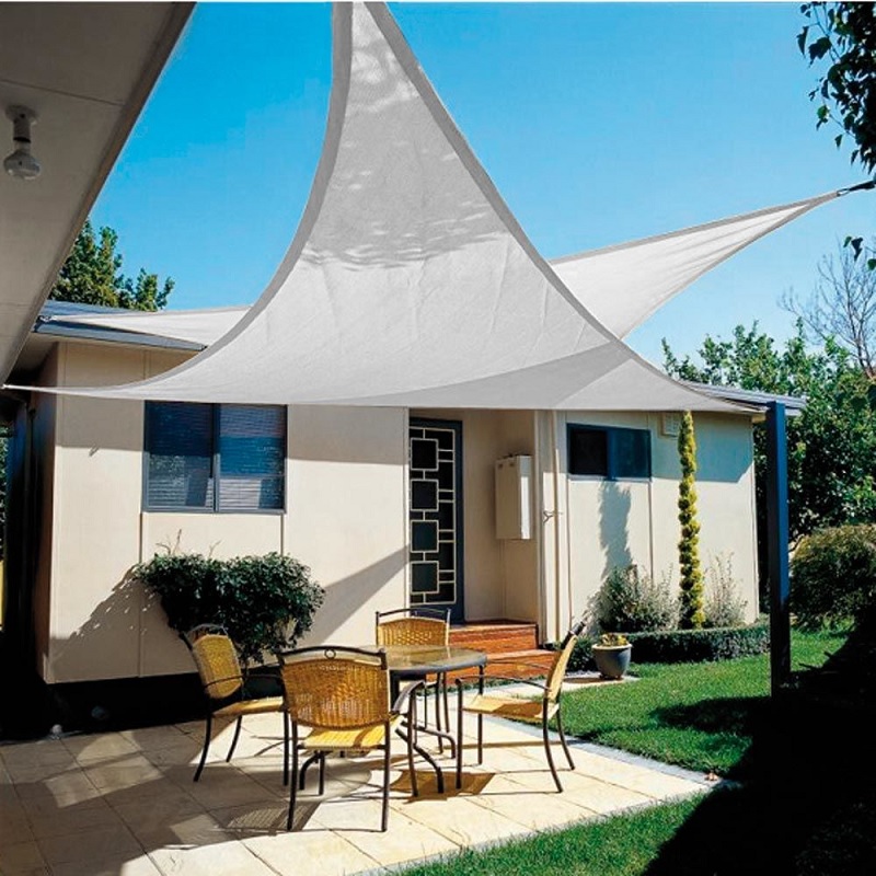 Toldo Vela p/ sombra viento c/ Uv - 3*4*3 triangulo Blanco