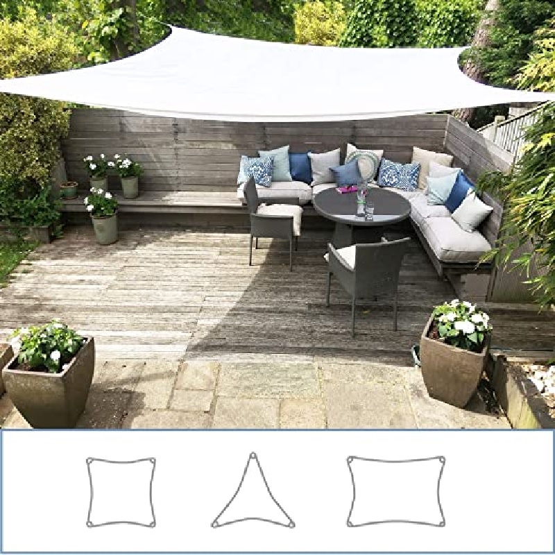 Toldo Vela p/ sombra viento c/ Uv - 4*7 rectangulo BLANCO