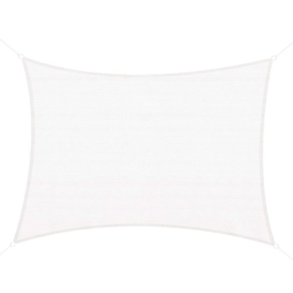 Toldo Vela p/ sombra viento c/ Uv - 4*8 rectangulo BLANCO