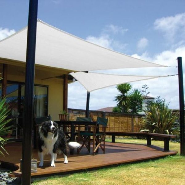 Toldo Vela p/ sombra viento c/ Uv - 4*8 rectangulo BLANCO