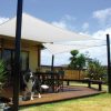 Toldo Vela p/ sombra viento c/ Uv - 4*9 rectangulo BLANCO