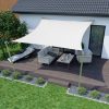 Toldo Vela p/ sombra viento c/ Uv - 4*9 rectangulo BLANCO