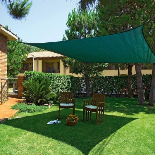 Toldo Vela p/ sombra viento y granizo c/Uv -3*3 Metros Verde