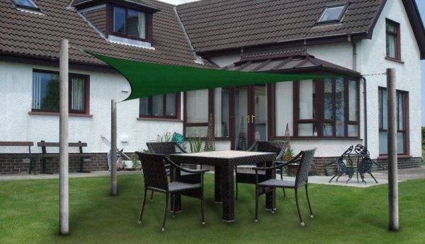 Toldo Vela p/ sombra viento y granizo c/Uv -3*3 Metros Verde