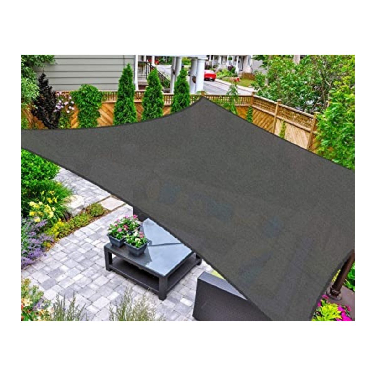Toldo Vela p/ sombra viento y granizo c/Uv - 4*7 rectangulo