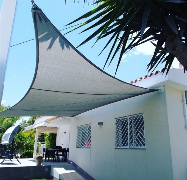 Toldo Vela p/ sombra viento y granizo c/ protección Uv -4*10