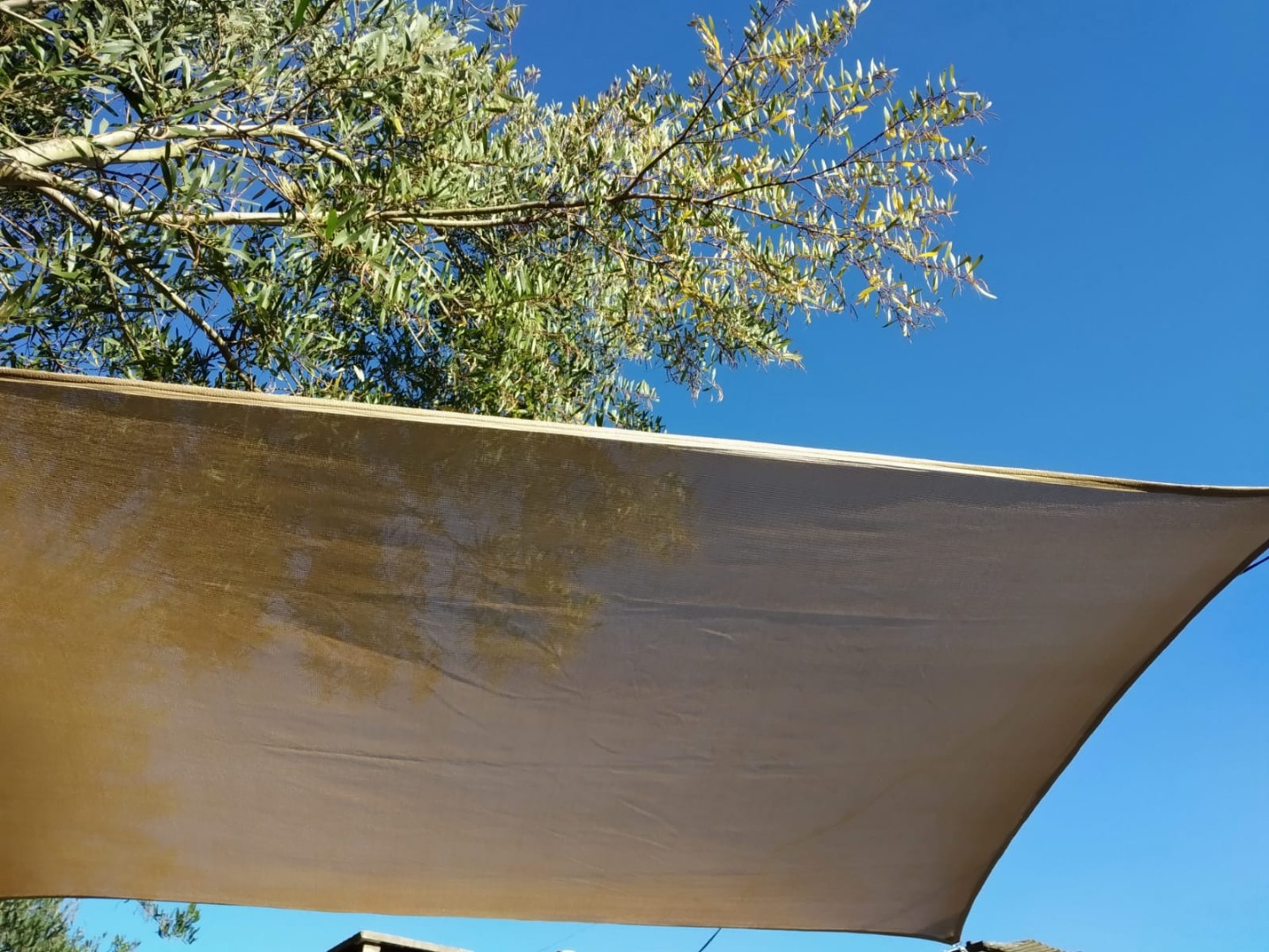 Toldo Vela p/ sombra viento y granizo protección Uv -4.0*6.5