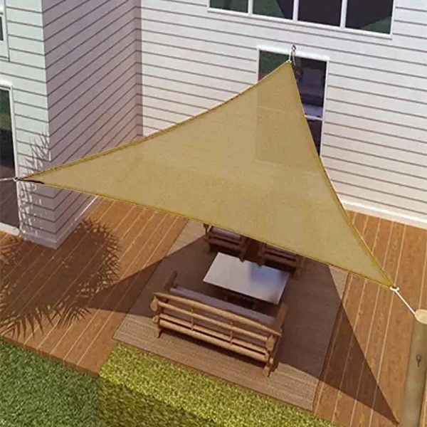 Toldo Vela sombra viento granizo Uv 4*2.5*5 triangulo BEIGE