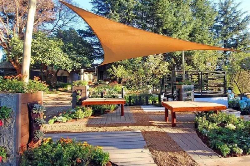 Toldo Vela sombra viento granizo Uv 4*2.5*5 triangulo BEIGE