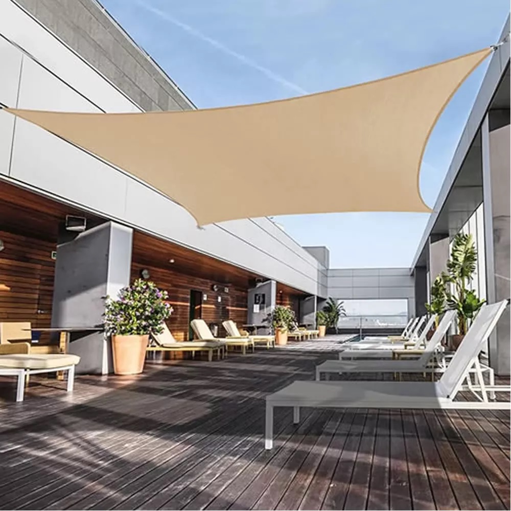 Toldo Vela sombra viento granizo Uv 4*2.5*5 triangulo BEIGE