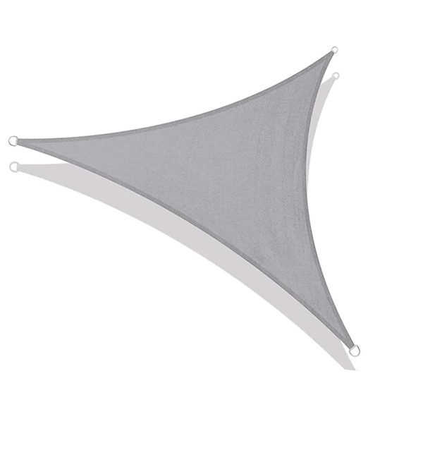 Toldo Vela sombra viento granizo Uv - 4*2.5*5 triangulo GRIS