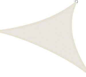 Toldo Vela sombra viento granizo c/Uv 5*5*5 triangulo BLANCO