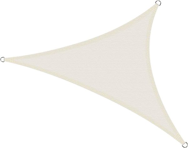 Toldo Vela sombra viento granizo c/Uv 5*5*5 triangulo BLANCO