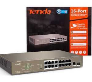 Switch Tenda PoE 16+2 puertos gigabit TEF1118P-16-150W