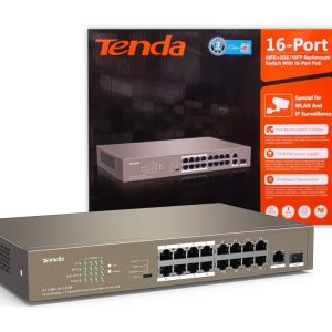 Switch Tenda PoE 16+2 puertos gigabit TEF1118P-16-150W