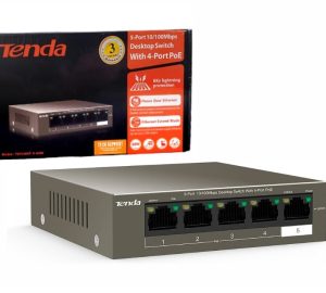 Switch Tenda PoE 4 10/100 +1 Poe puertos TEF1105P-4-63W