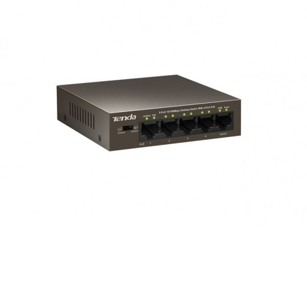Switch Tenda PoE 4 10/100 +1 Poe puertos TEF1105P-4-63W
