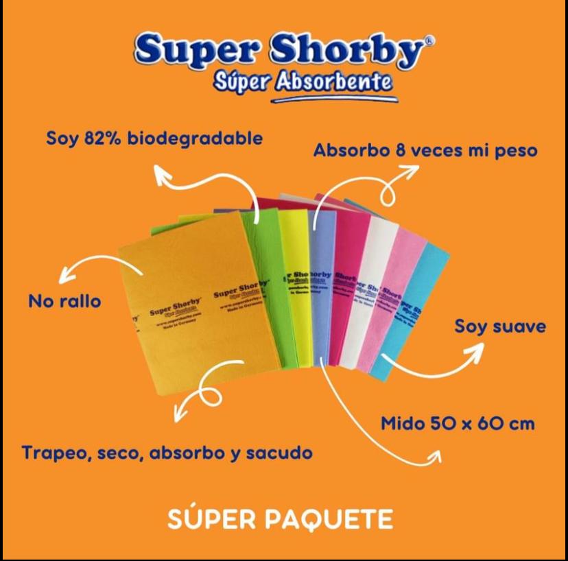 Super Shorby - Toalla Súper Absorbente Alemania - Pack 8 uni