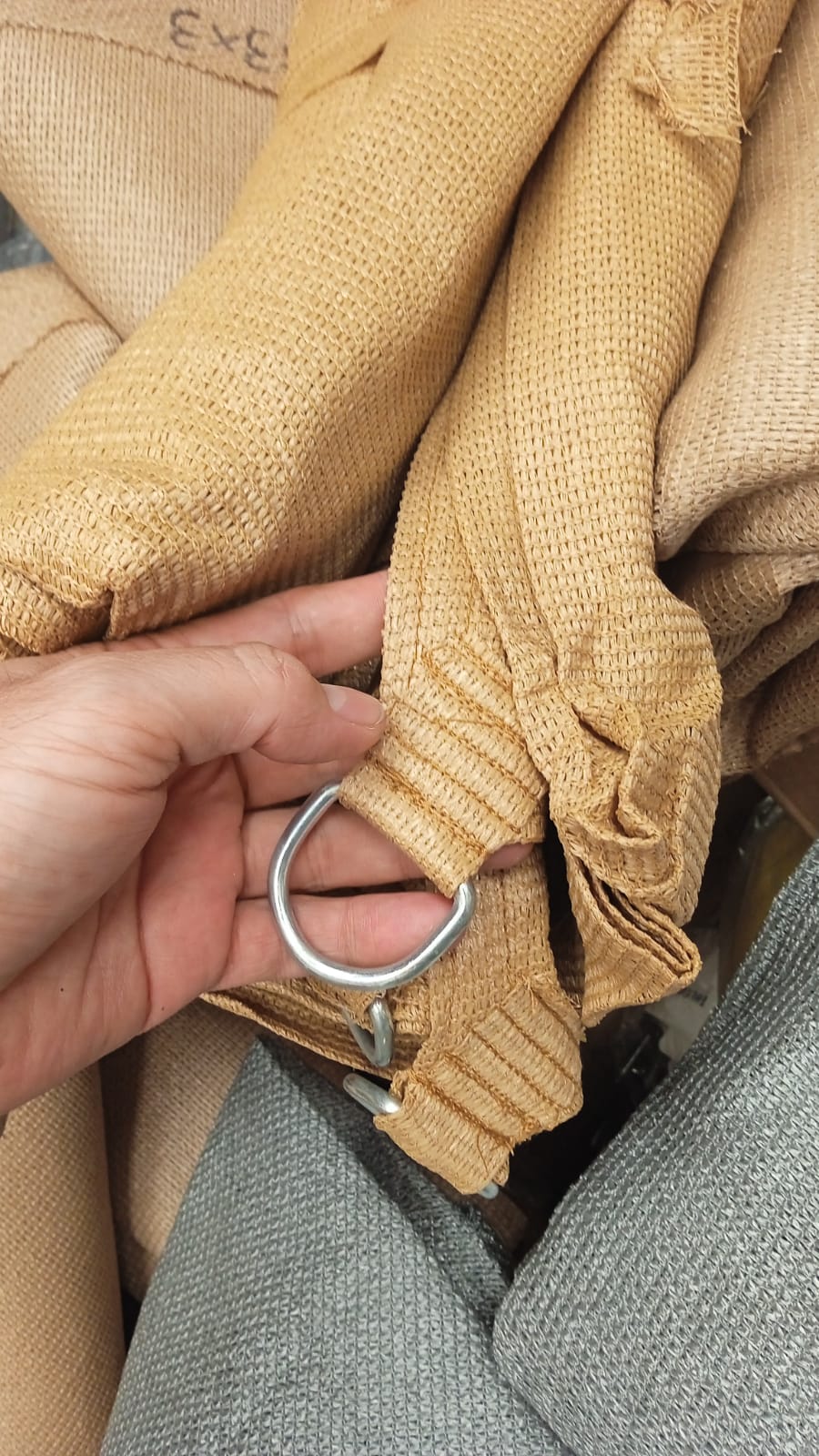 Toldo Vela p/ sombra viento c/ Uv - 4*4 Cuadrado Beige