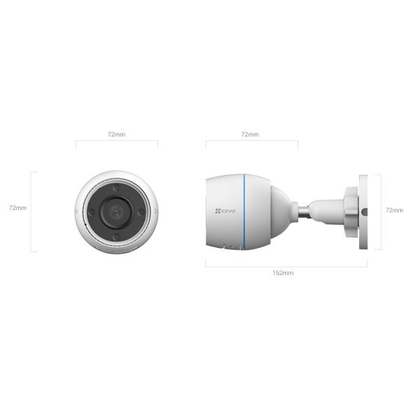 Camara Wifi Ezviz 2MP CS-H3c-R100-1K2WF Seguridad-Vigilancia