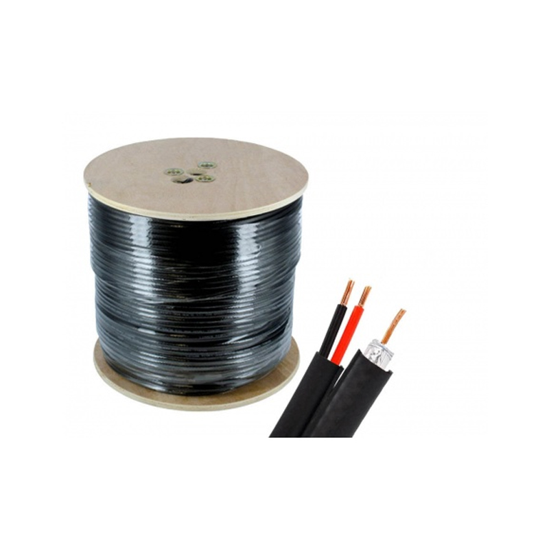 Bobina Cable Siames Coaxil + Corriente 220V 305m