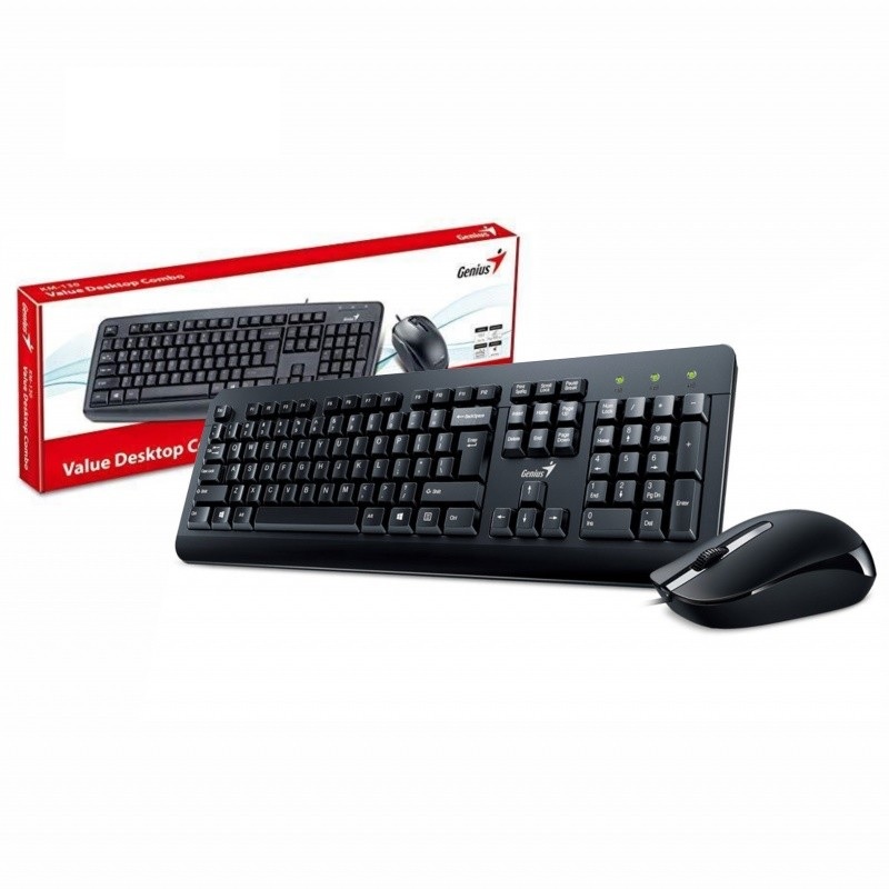 Combo Teclado y Mouse Genius Cableado KM-160 USB Español