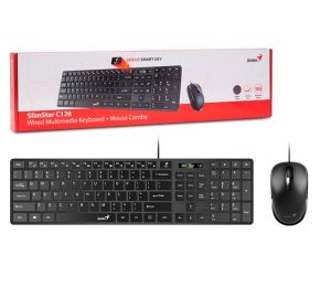 Combo Teclado y Mouse Genius SlimStar C126 USB Español Negro