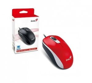 Mouse Genius DX-110 USB Rojo Para PC, Notebook y Netbook