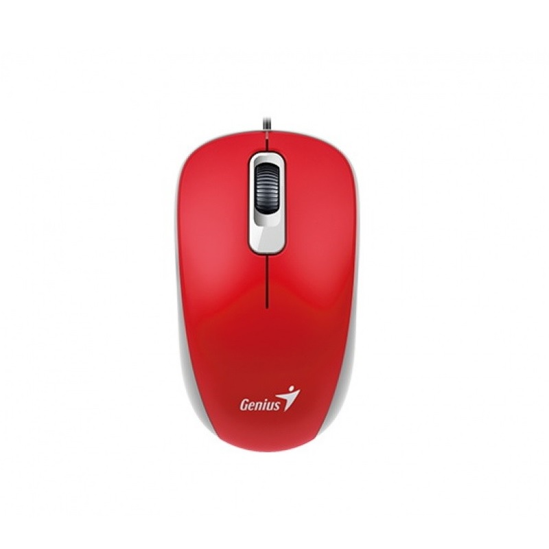 Mouse Genius DX-110 USB Rojo Para PC, Notebook y Netbook