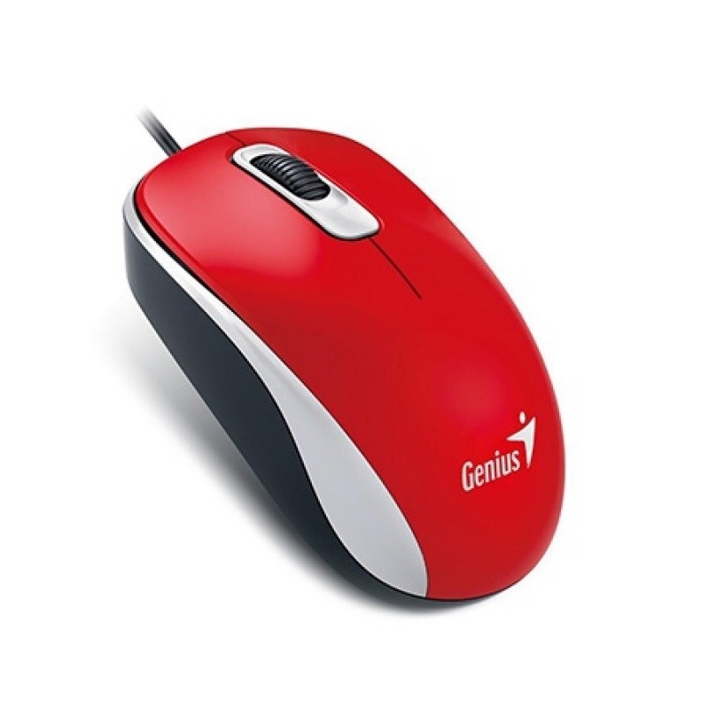 Mouse Genius DX-110 USB Rojo Para PC, Notebook y Netbook