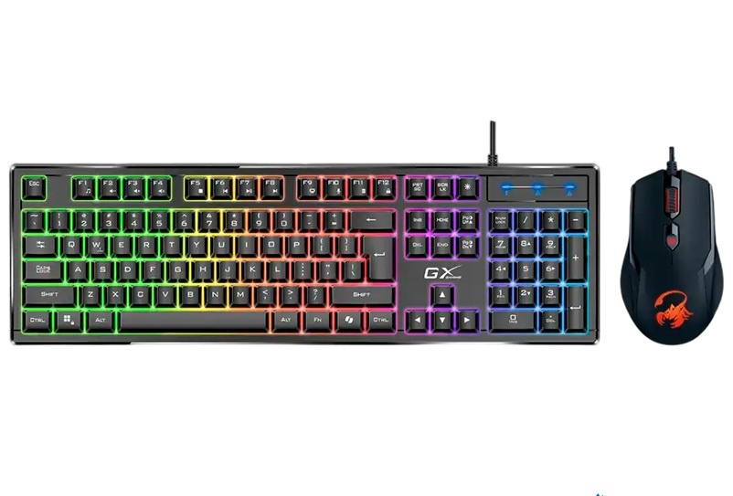 Combo Genius teclado y mouse Scorpion RGB KM-GX6