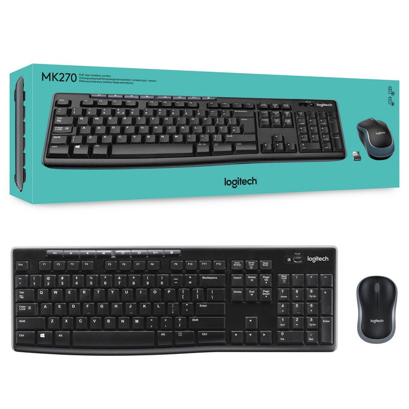 Combo Teclado y Mouse Logitech MK220 Inalambrico