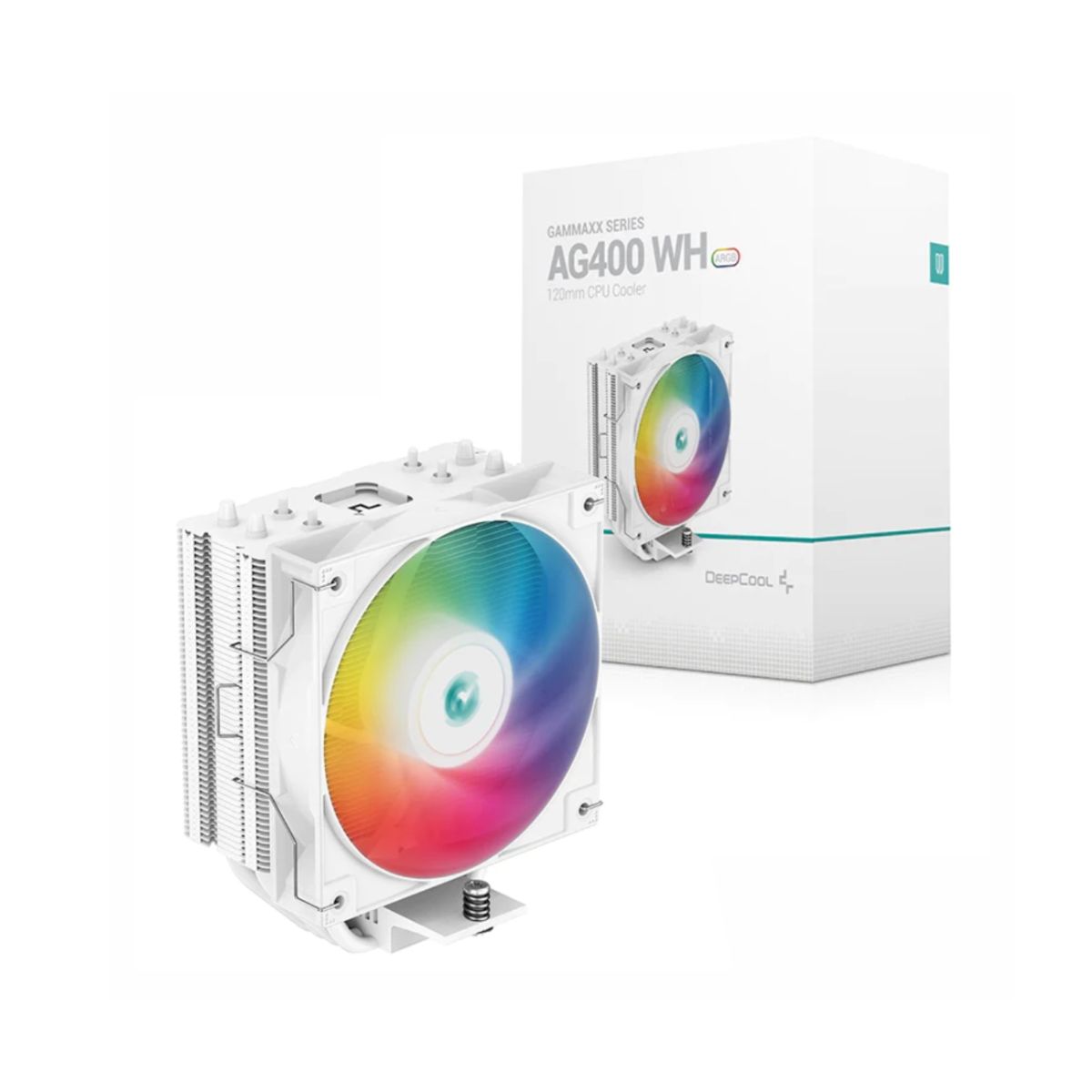 Cooler Gamer CPU DeepCool AG400 ARGB WH Intel y AMD