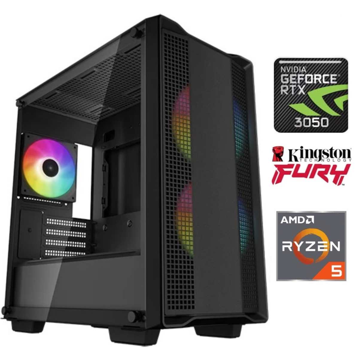 Equipo Gamer Ryzen 5 5500 16GB SSD 480GB RTX 3050 6GB Equipo Gamer Ryzen 5 5500 16GB SSD 480GB RTX 3050 6GB