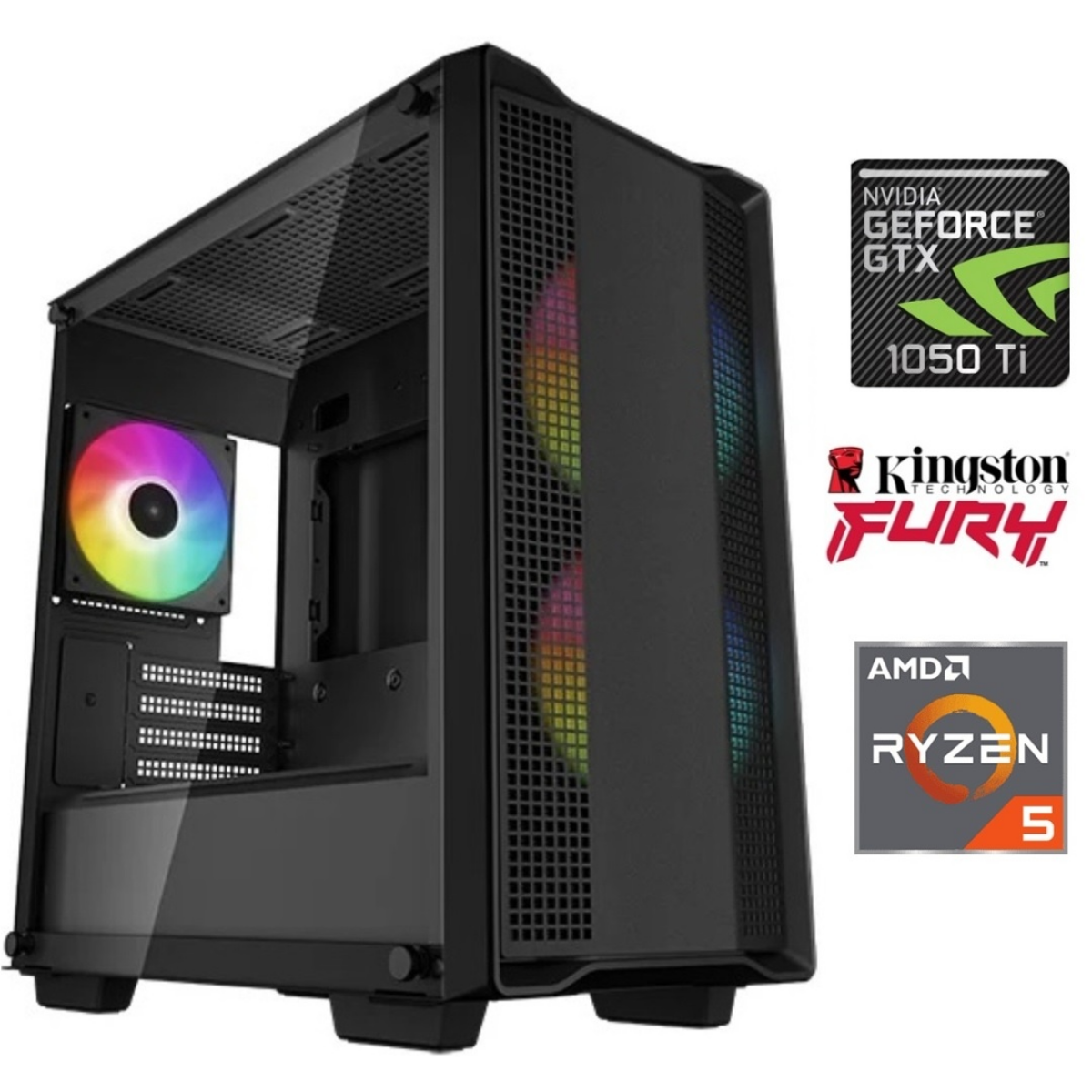 Equipo Gamer Ryzen 5 5600X 16GB 1TB NVMe GTX1050Ti 4GB