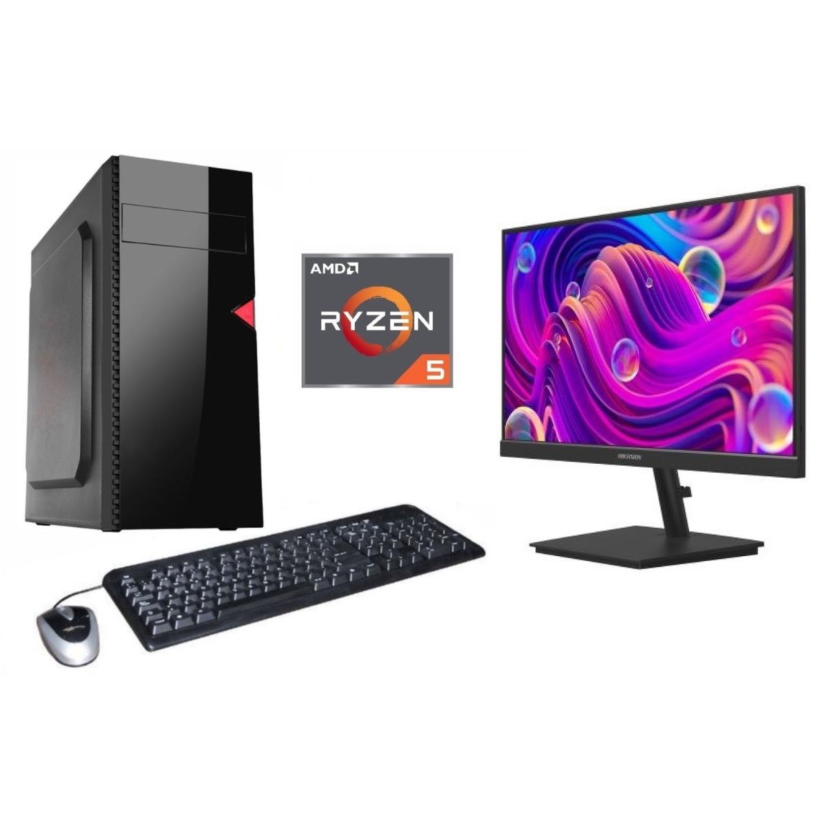 Equipo nuevo AMD Ryzen 5 4600G 8GB 256GB + Monitor 21.5"