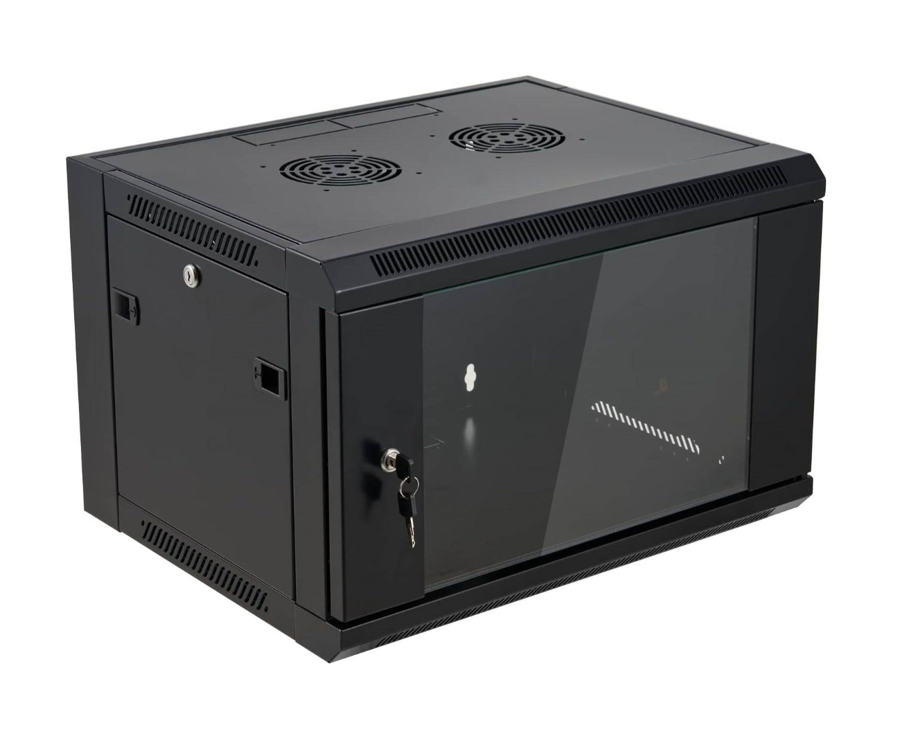 Rack NRG+ 6U pared o piso - Vidrio templado con cerradura