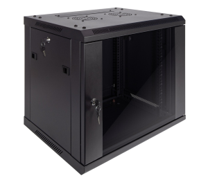 Rack NRG+ 9U pared o piso - Vidrio templado con cerradura