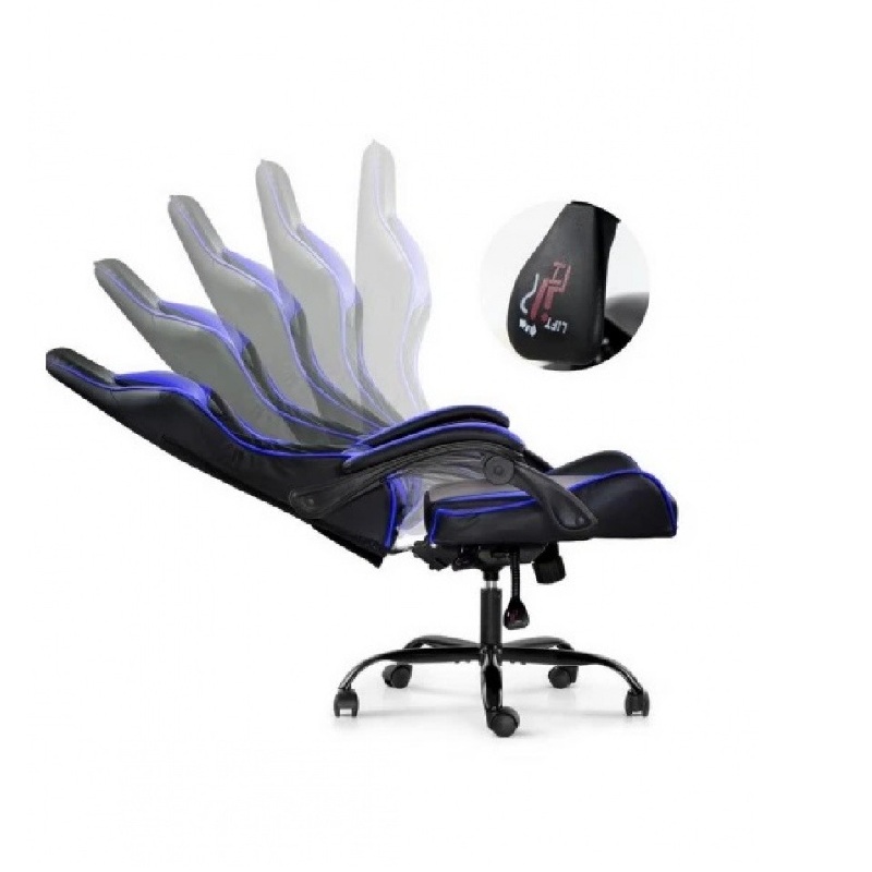Silla Gamer Lumax Modelo Rom Super Oferta negro/azul-Gaming Silla Gamer Lumax Modelo Rom Super Oferta negro/azul-Gaming