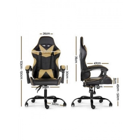 Silla Gamer Lumax Modelo Rom Super Oferta negro/dorado
