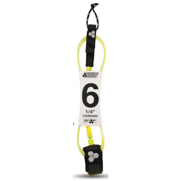 Leash Para Tabla De Surf 1,8M HEX CORD Amarillo