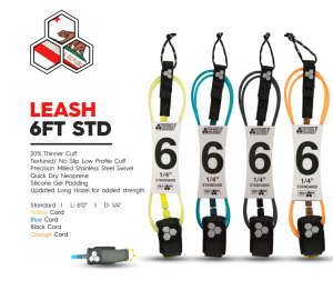 Leash Para Tabla De Surf 1,8M HEX CORD Negro CHANNEL ISLANDS